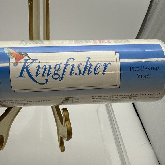 Vintage Pre-Pasted Vinyl 56 Sq Ft by Kingfisher 24161 Batch 0041 Denmark Stripe - Picture 2 of 7